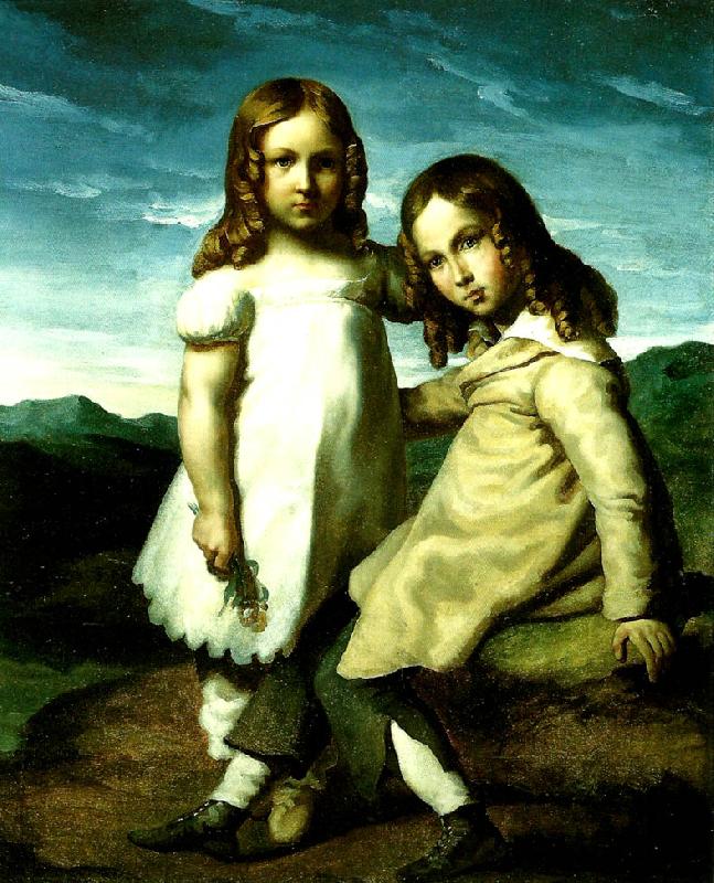 Theodore   Gericault les enfants dedreux oil painting picture